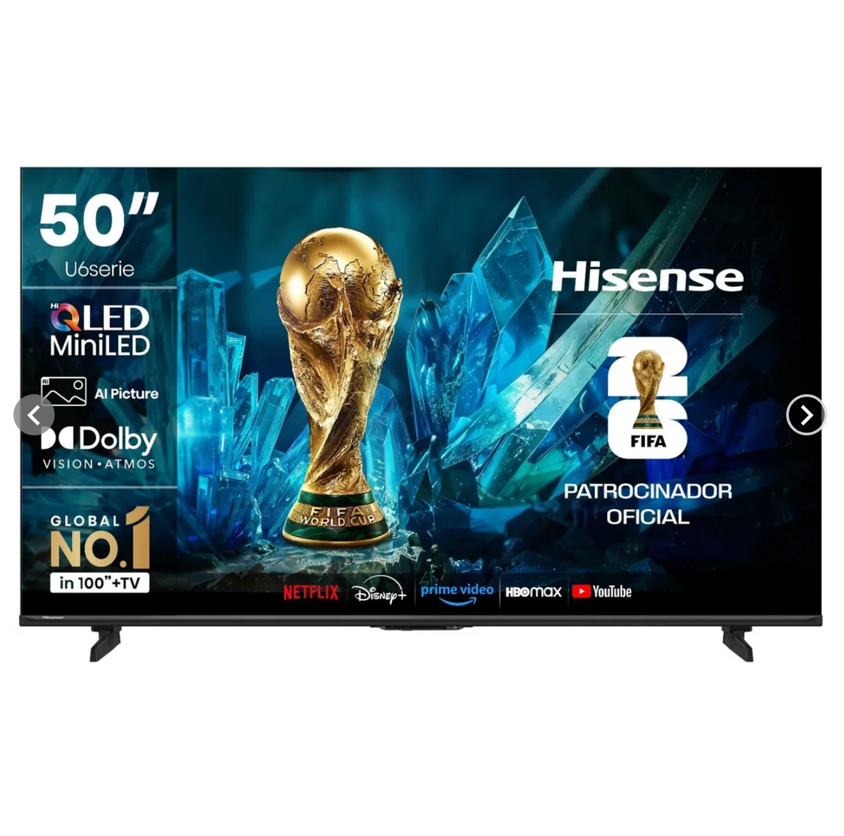 Smart Tv 50" QLED MINILED 4K UHD 50U6ESV Hisense