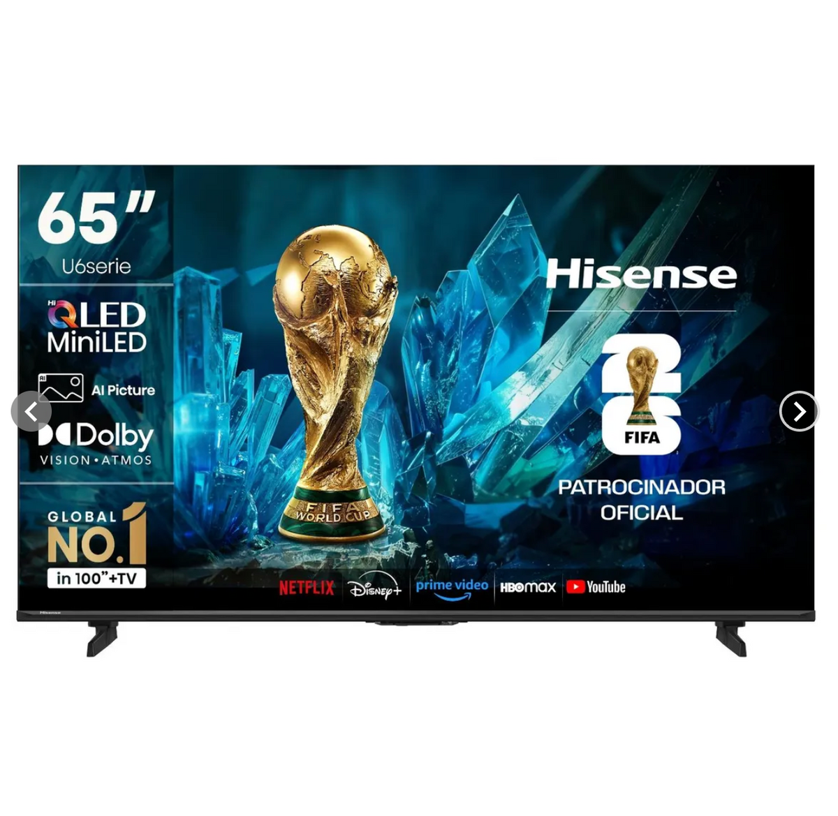 Smart Tv 65" QLED MINILED 4K UHD 65U6ESV Hisense