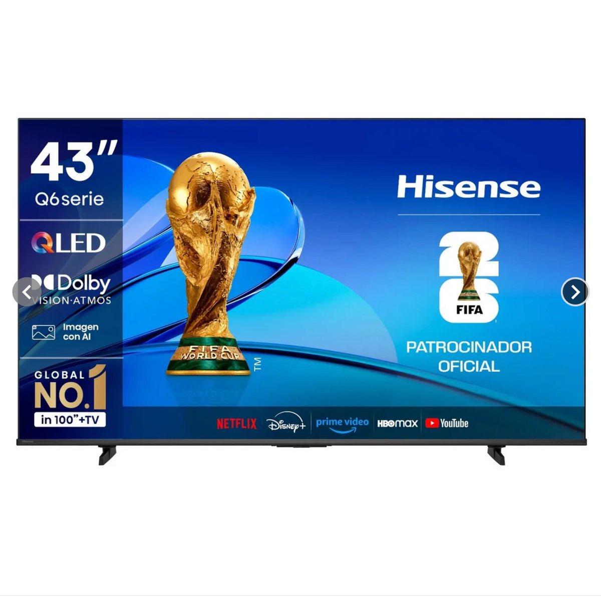 Smart Tv 43" QLED 4K UHD 43Q6QV Hisense