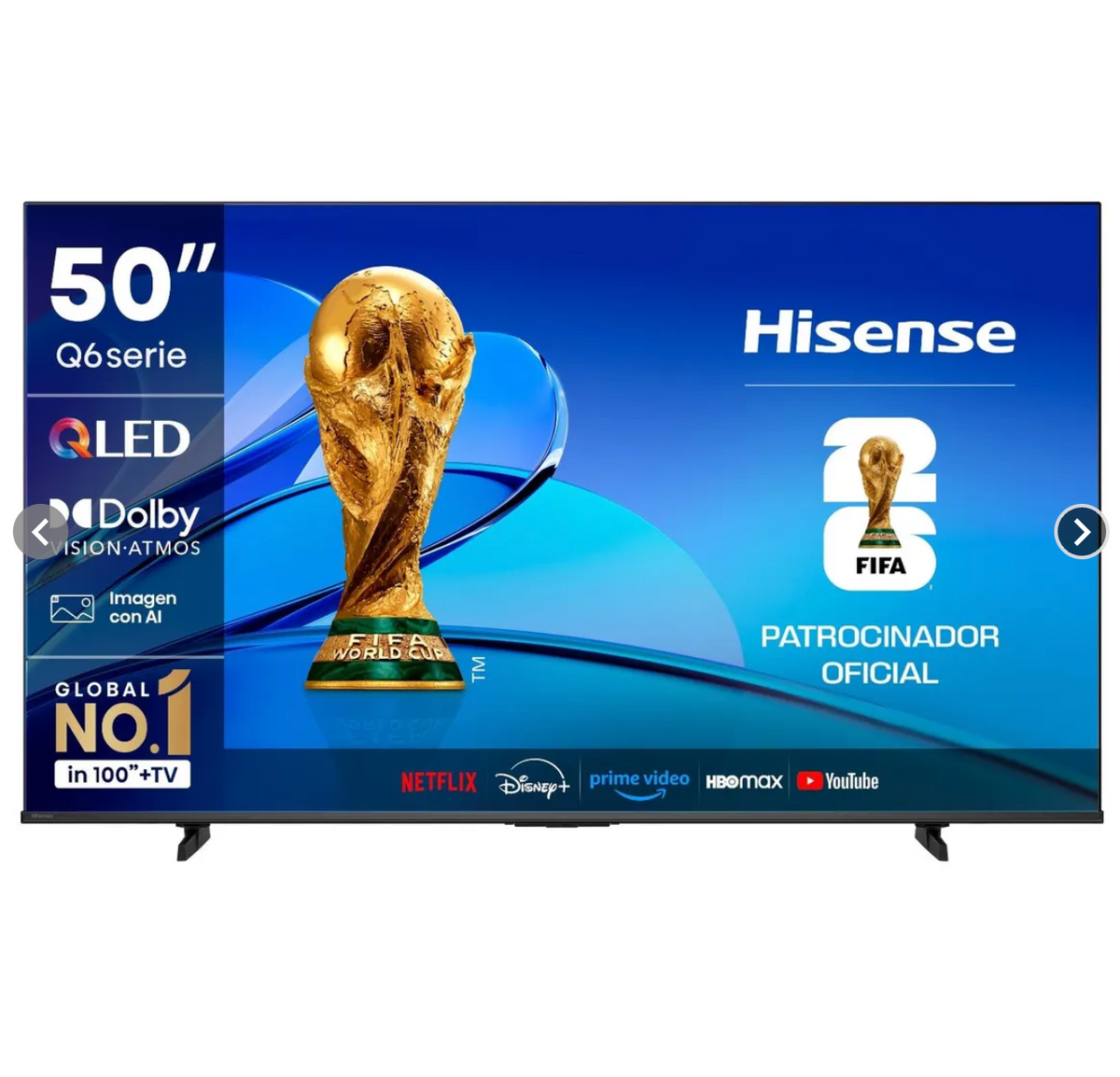 Smart Tv 50" QLED 4K UHD 50Q6QV Hisense