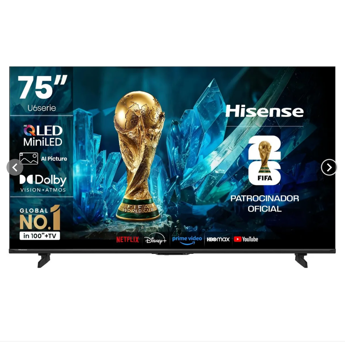QLED Smart Tv 75" Mini Led U6ESV Hisense